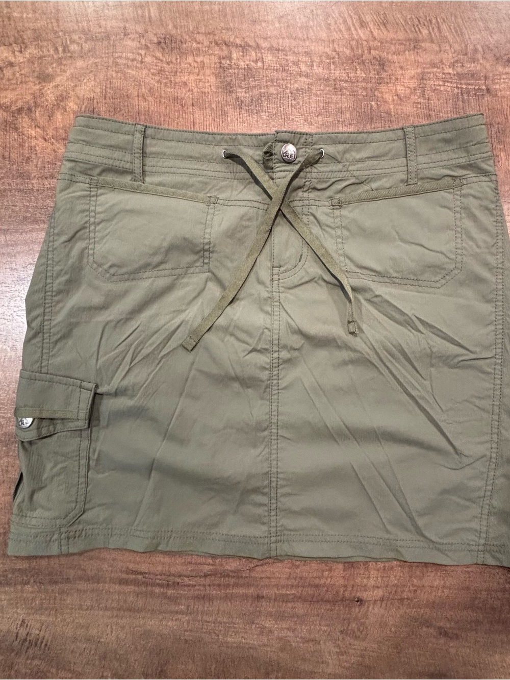 REI Olive Utility Cargo Mini Skirt
